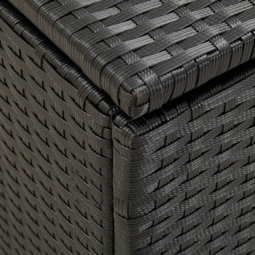 Opbevaringskasse til haven 100x50x50 cm polyrattan sort
