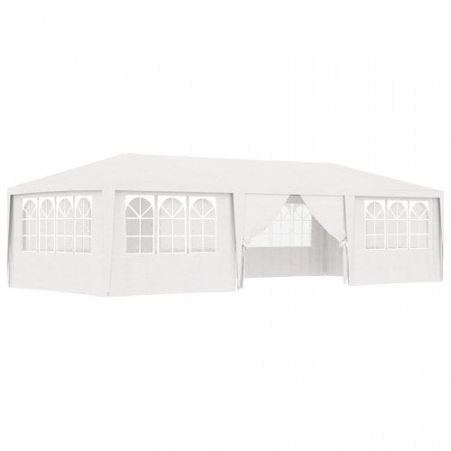 Festtelt med sidevægge 4x9 m 90 g/m² hvid