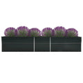 Forhøjet plantekasse 400x80x45 cm galvaniseret stål antracitgrå