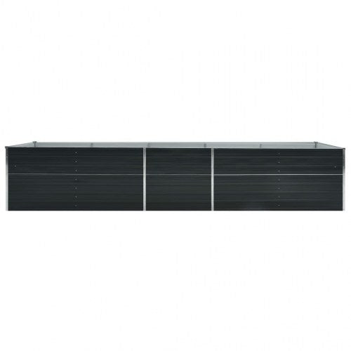 Forhøjet plantekasse 400x80x45 cm galvaniseret stål antracitgrå