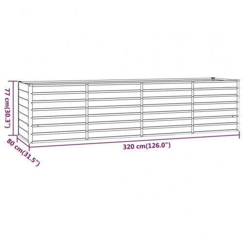 Højbed 320x80x77 cm cortenstål rustfarvet