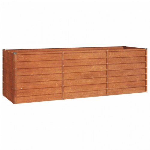 Højbed 240x80x77 cm cortenstål rustfarvet