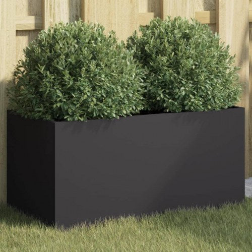 Plantekasse 62x30x29 cm koldvalset stål sort