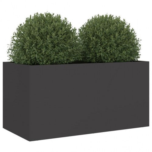 Plantekasse 62x30x29 cm koldvalset stål sort