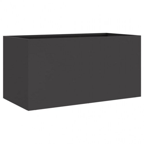 Plantekasse 62x30x29 cm koldvalset stål sort