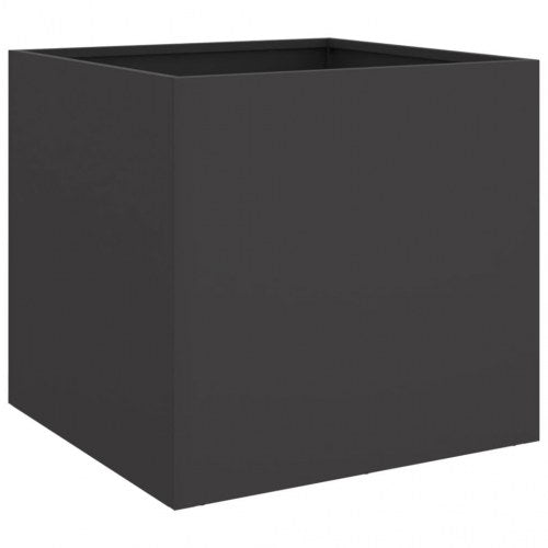 Plantekasser 2 stk. 42x40x39 cm stål sort