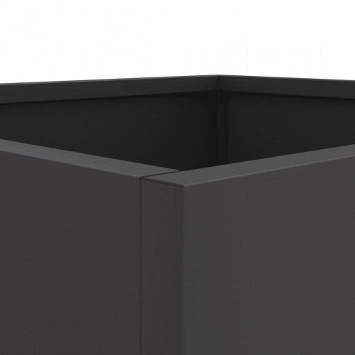 Plantekasser 2 stk. 42x40x39 cm stål sort