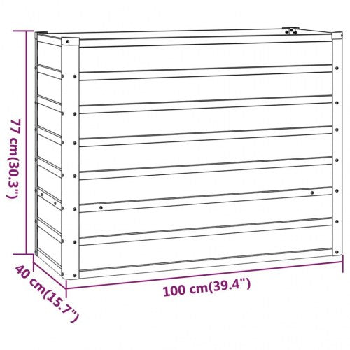 Højbed 100x40x77 cm cortenstål rustfarvet