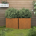 Plantekasser 2 stk. 49x47x46 cm cortenstål
