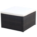 Fodskammel ottoman i polyrattan 53 x 53 x 30 cm