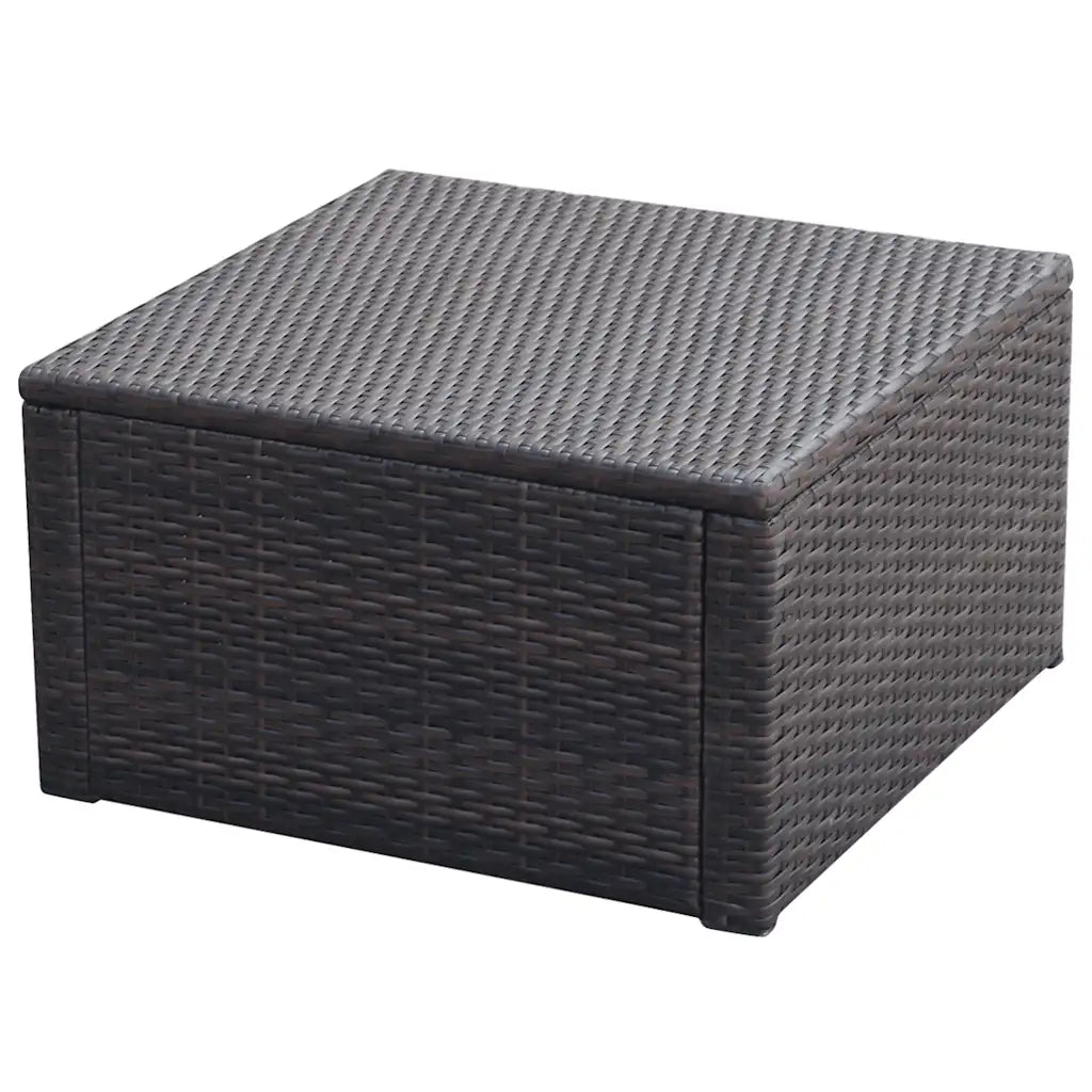 Fodskammel ottoman i polyrattan 53 x 53 x 30 cm