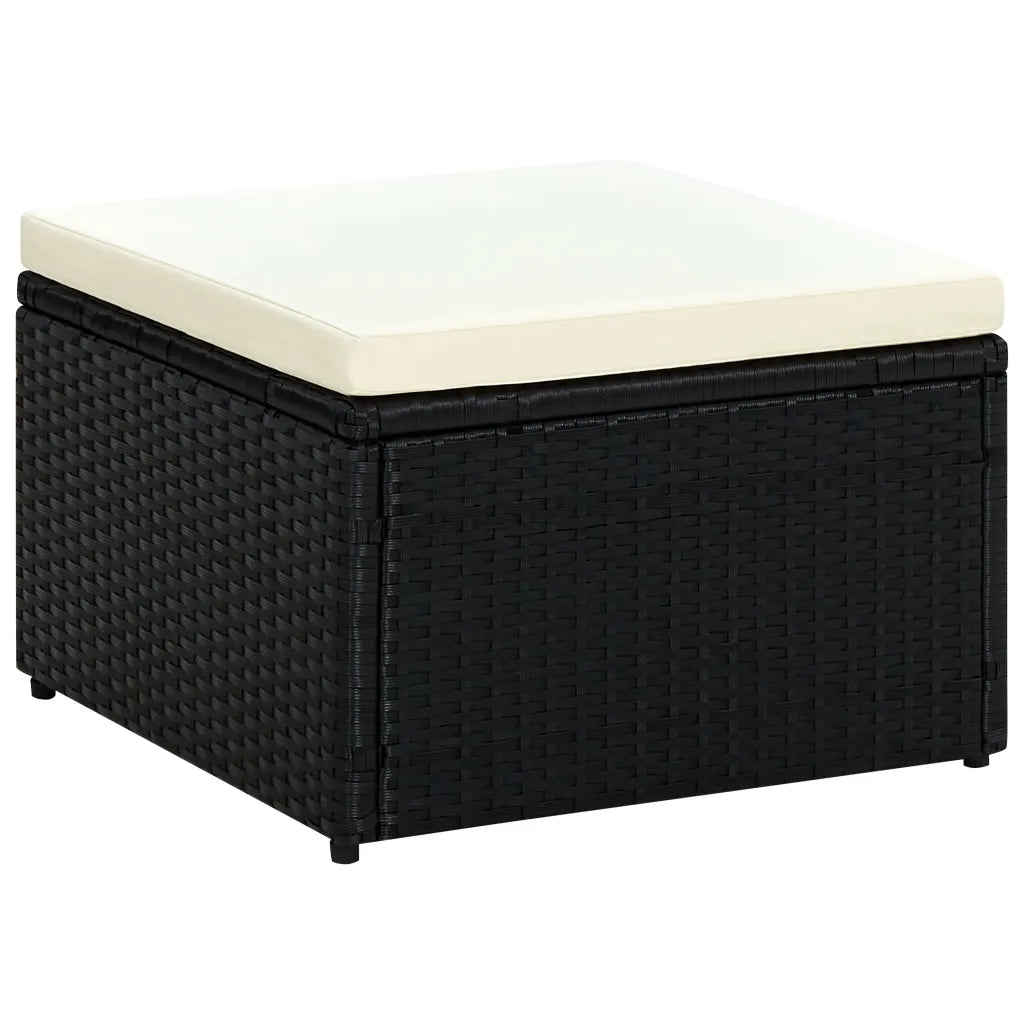 Fodskammel ottoman i polyrattan 53 x 53 x 30 cm