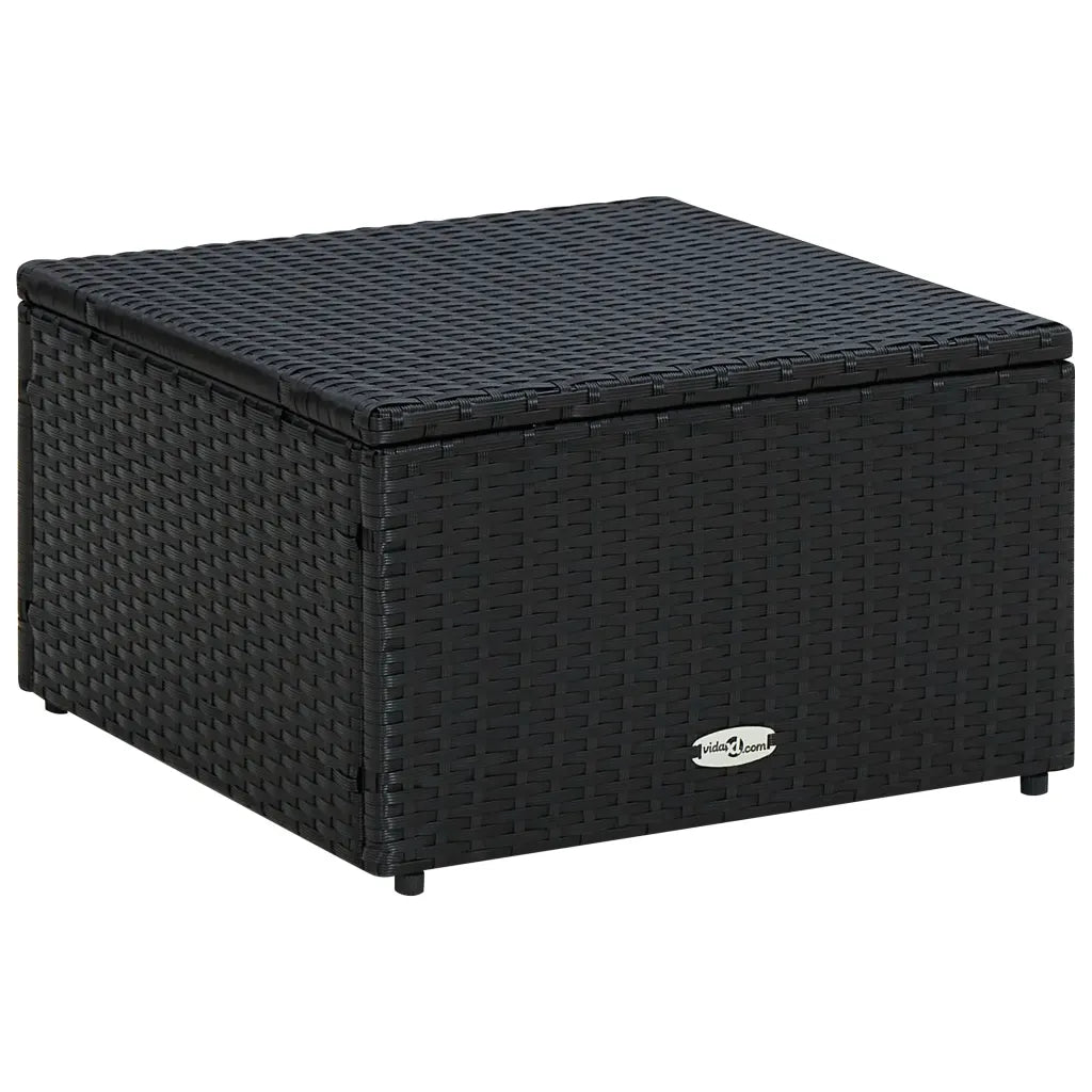 Fodskammel ottoman i polyrattan 53 x 53 x 30 cm