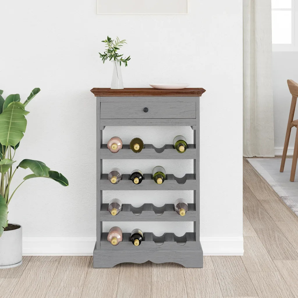Vinreol 55x23x85 cm massivt mahognitræ