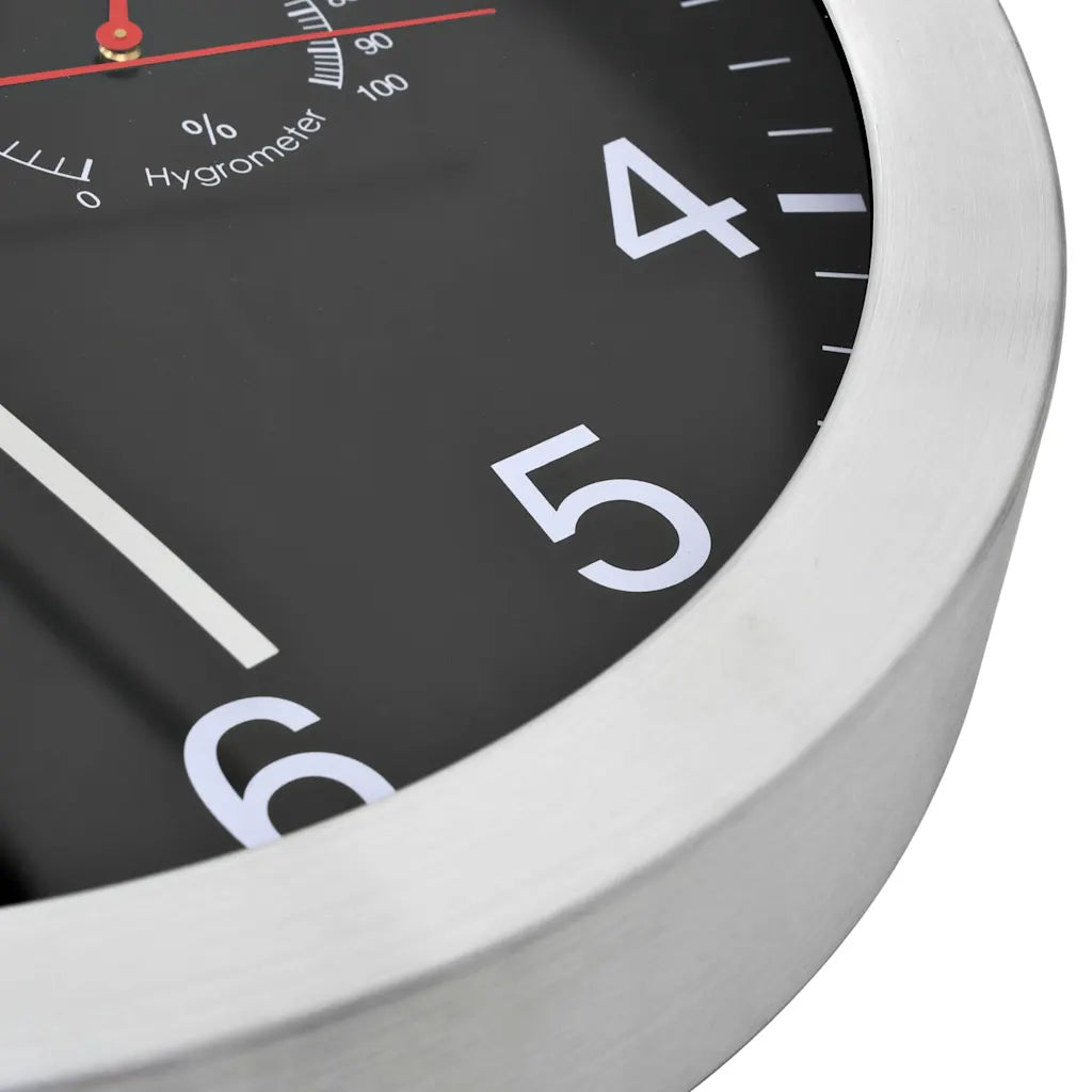 Vægur med kvarts-urværk hygrometer og termometer 30 cm