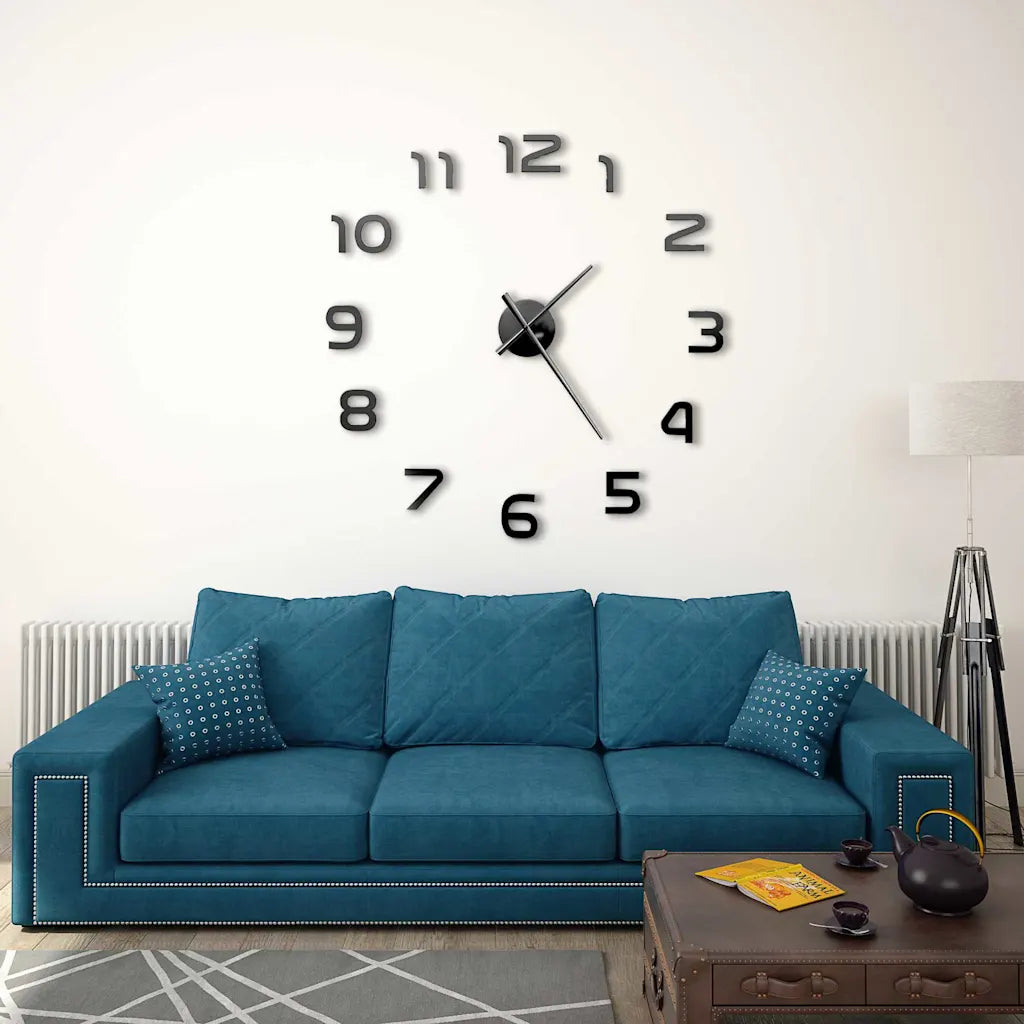 3D-vægur moderne design 100 cm XXL