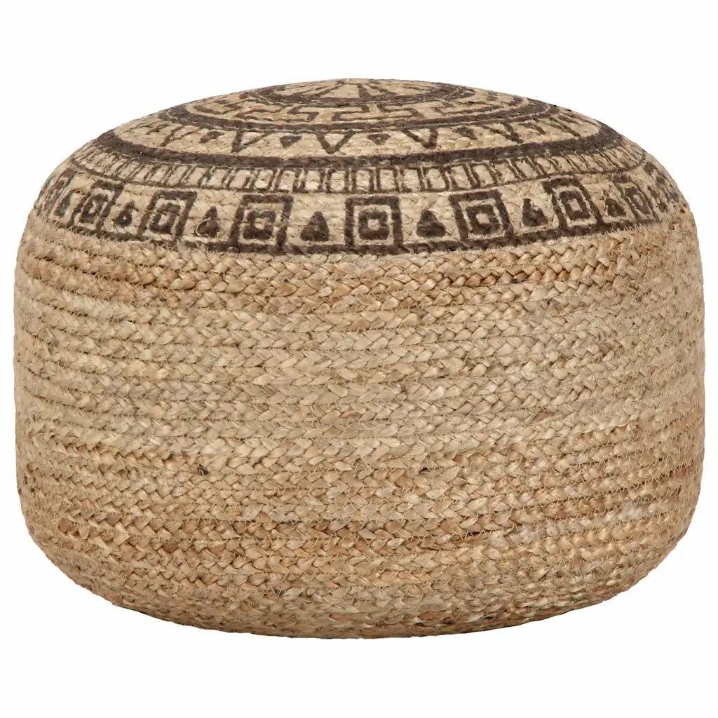 Håndlavet puf 45 x 30 jute