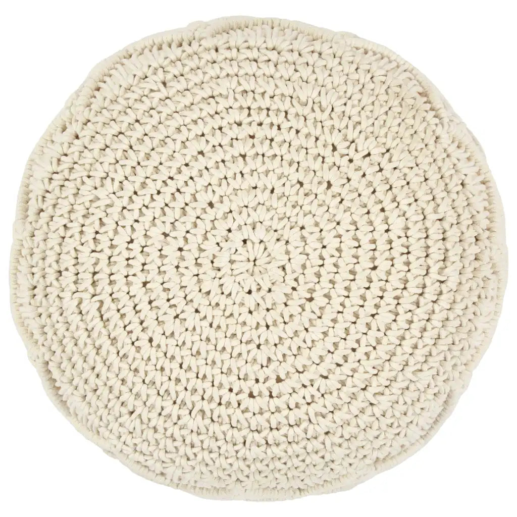 Håndlavet macramépuf 45x30 cm bomuld
