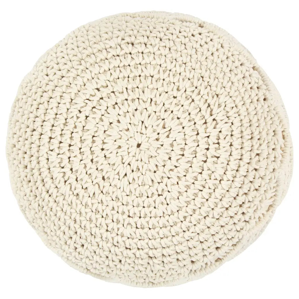 Håndlavet macramépuf 45x30 cm bomuld