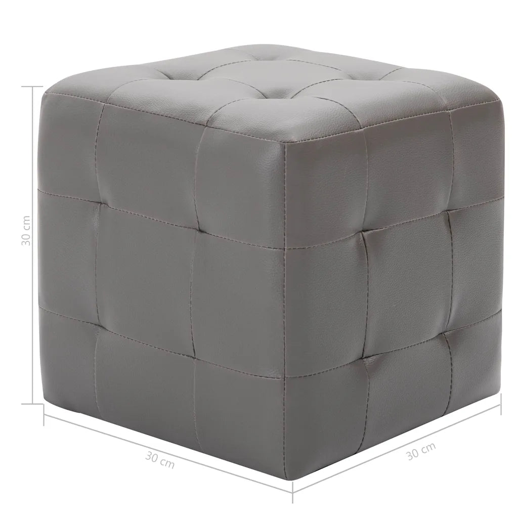 Puf 2 stk. 30 x 30 x 30 cm  kunstlæder