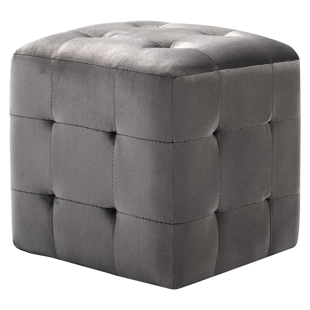 Puf 2 stk. 30 x 30 x 30 cm fløjlsstof