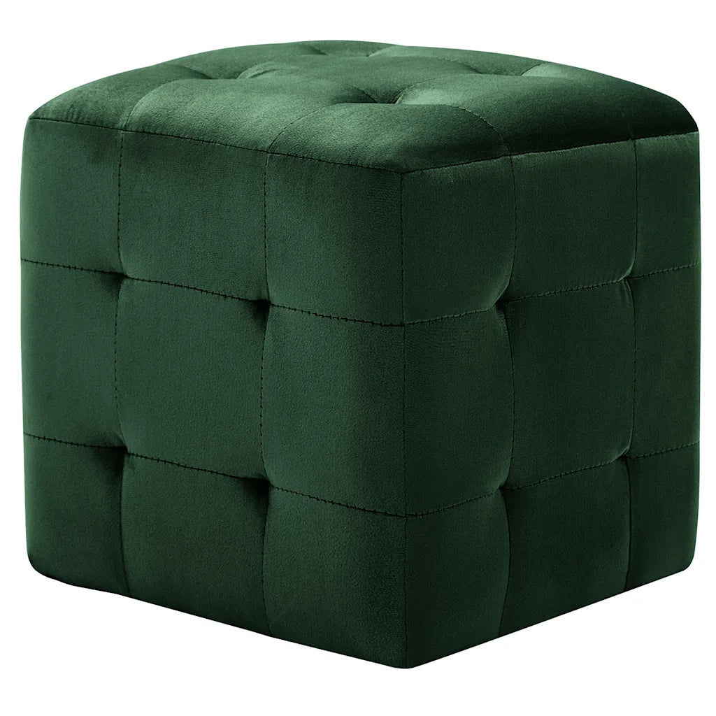 Puf 2 stk. 30 x 30 x 30 cm fløjlsstof