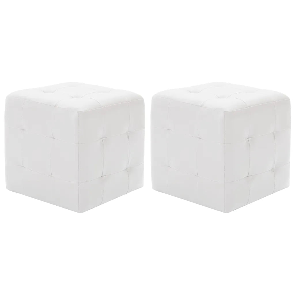 Puf 2 stk. 30 x 30 x 30 cm  kunstlæder
