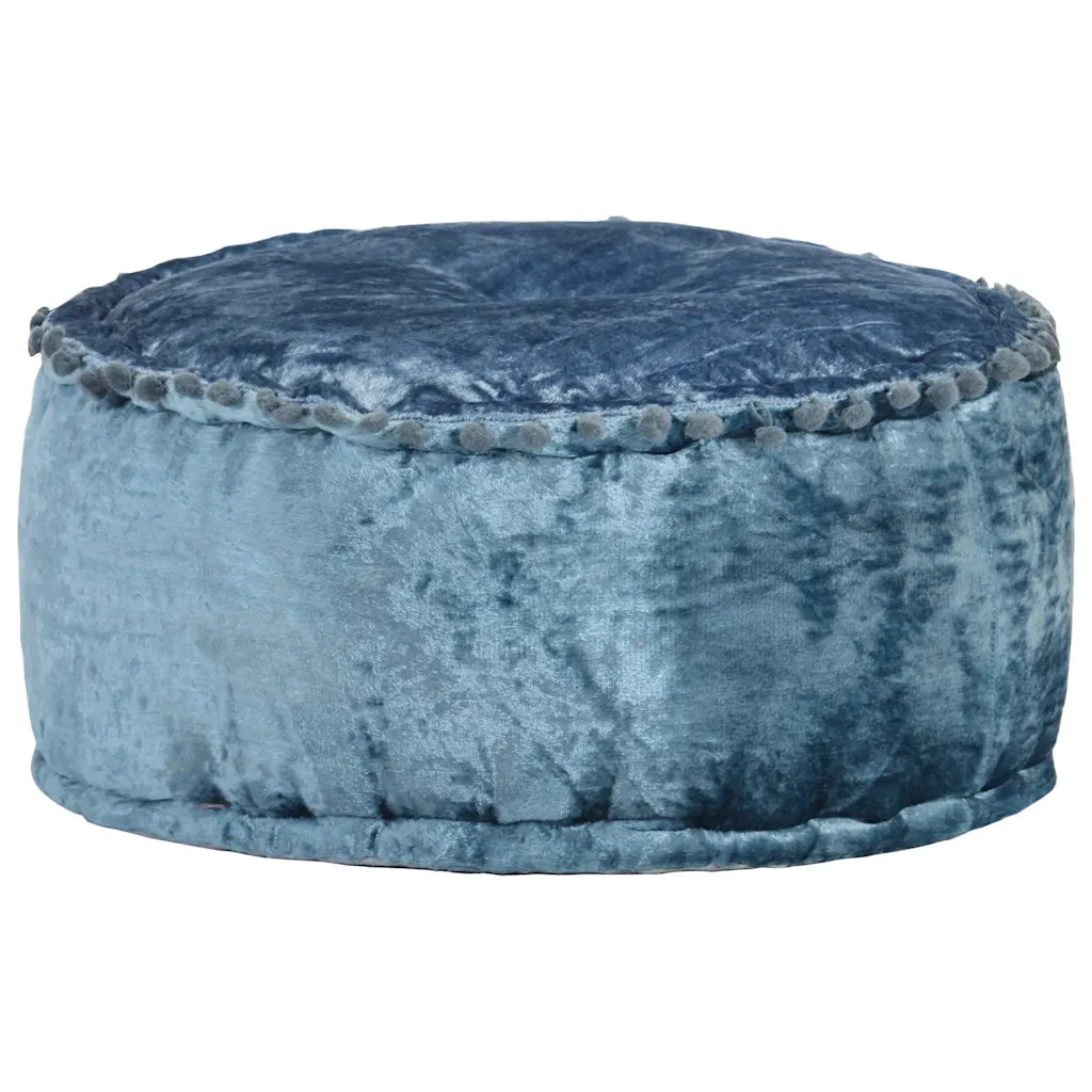Puf 40x20 cm rund velour rustfarvet