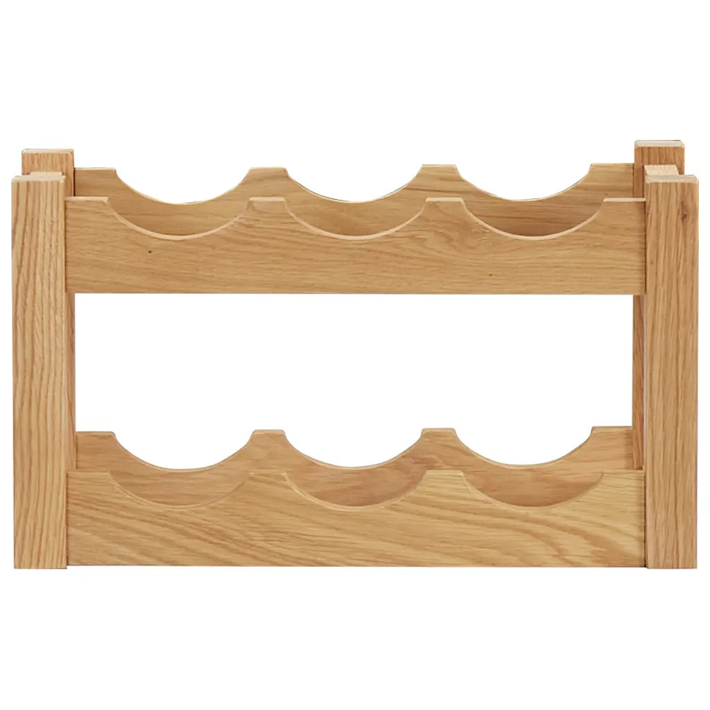 Vinreol til 6 flasker 37x21x21 cm massivt egetræ