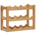 Vinreol til 12 flasker 47x21x36 cm massivt egetræ
