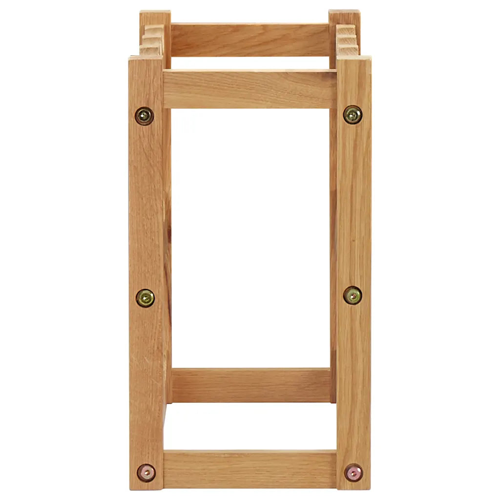 Vinreol til 12 flasker 47x21x36 cm massivt egetræ