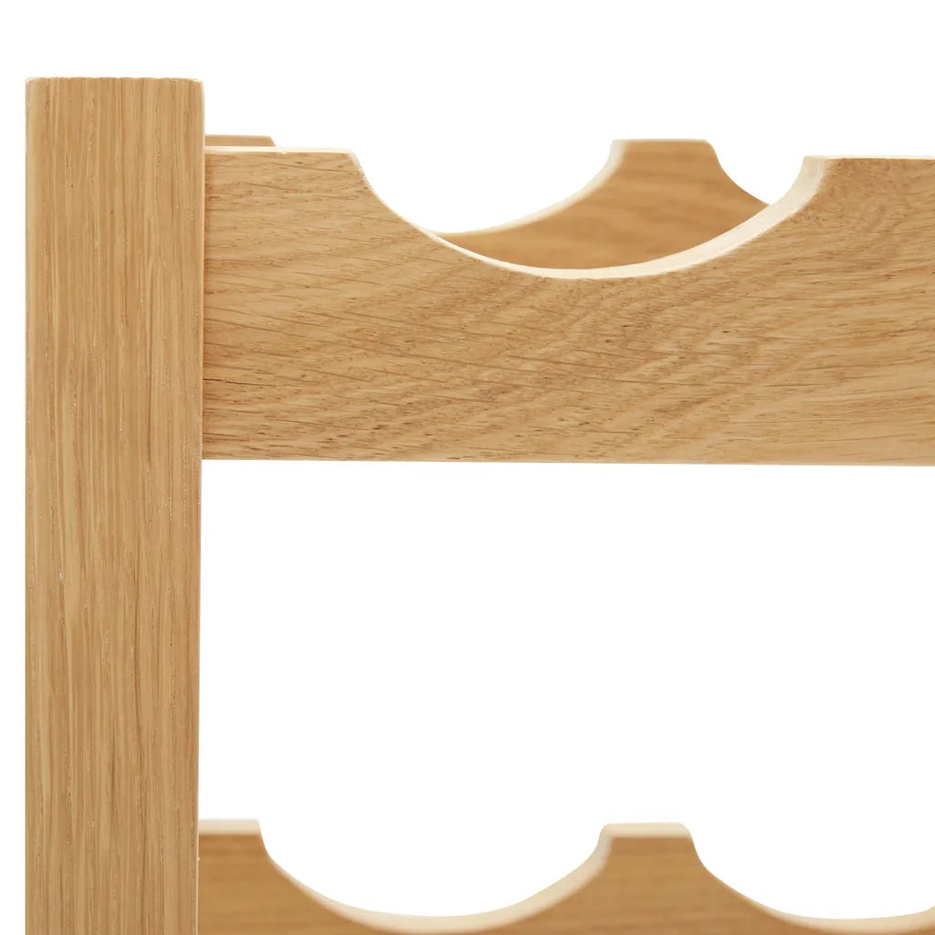 Vinreol til 12 flasker 47x21x36 cm massivt egetræ
