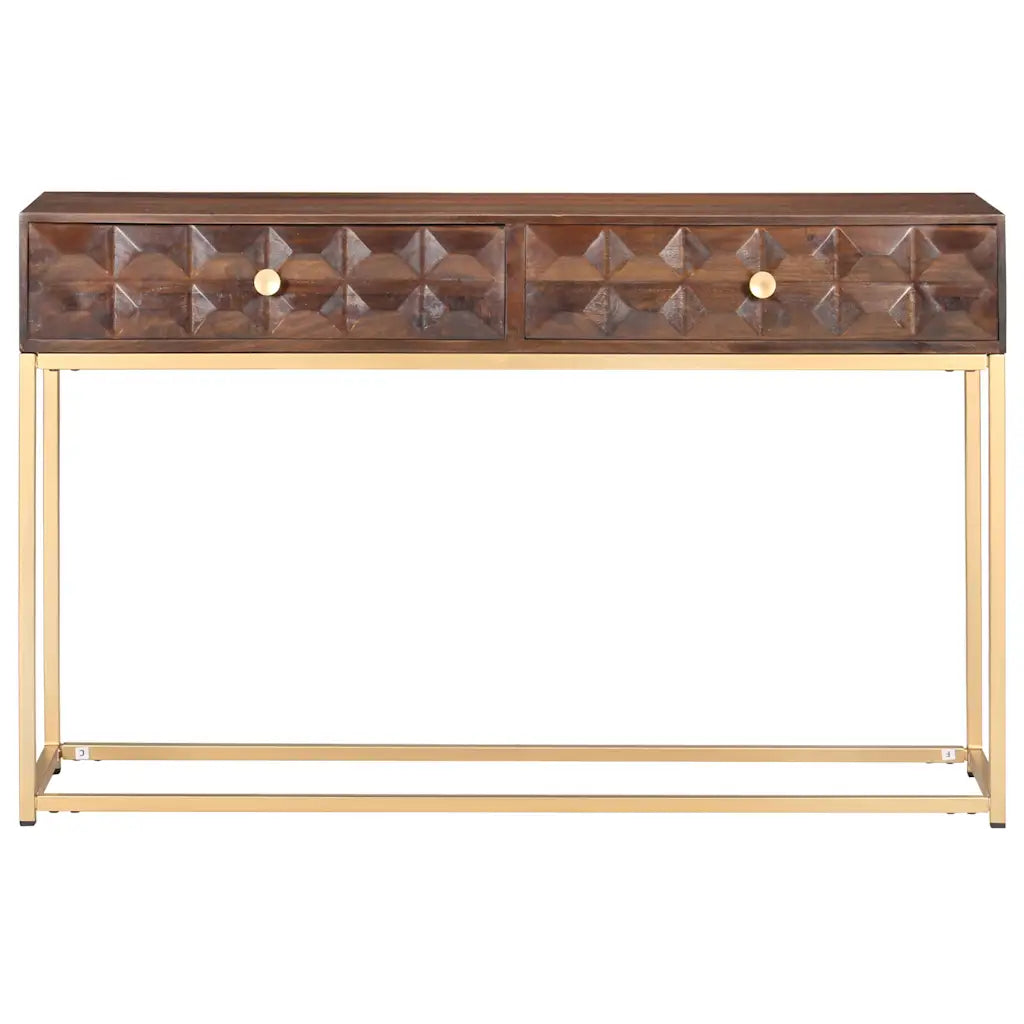 Konsolbord 122x36x75 cm massivt mangotræ