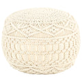Håndlavet macramépuf 45x30 cm bomuld