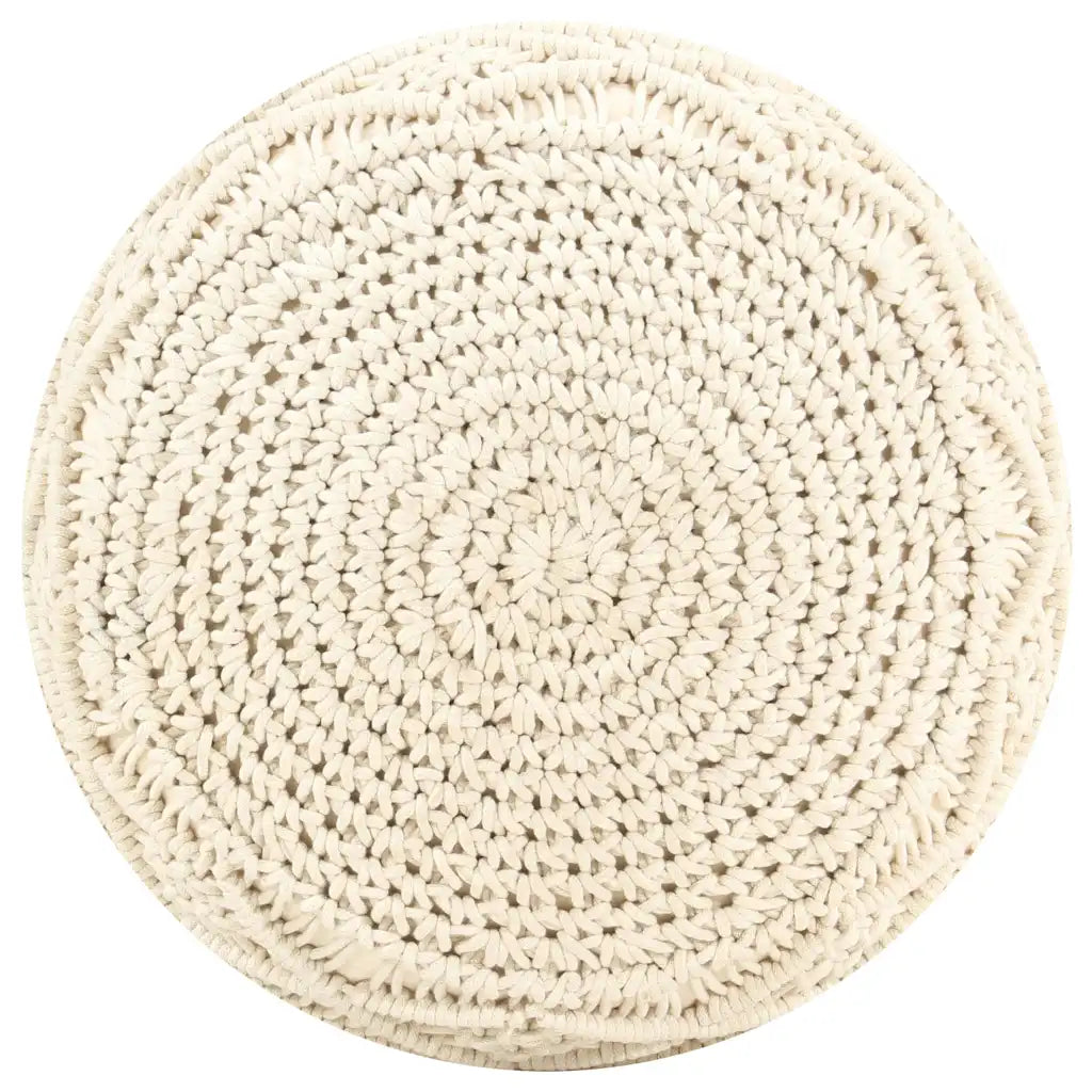 Håndlavet macramépuf 45x30 cm bomuld