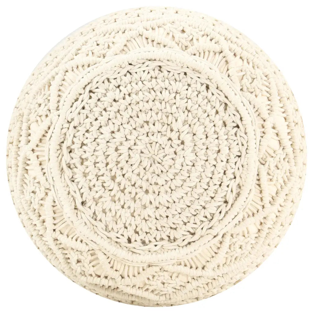 Håndlavet macramépuf 45x30 cm bomuld