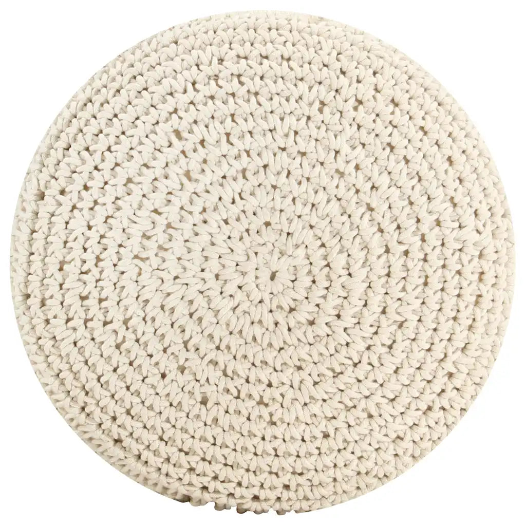 Håndlavet macramépuf 45x30 cm bomuld