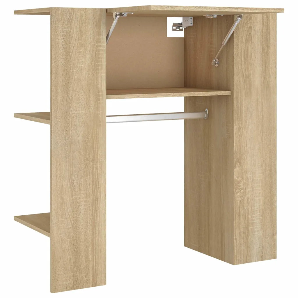 Entrémøbel 97,5x37x99 cm konstrueret træ sonoma-eg