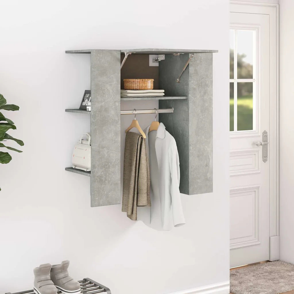 Entrémøbel 97,5x37x99 cm konstrueret træ sonoma-eg
