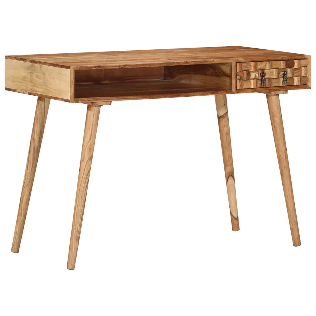 Skrivebord 110x50x76 cm massivt akacietræ