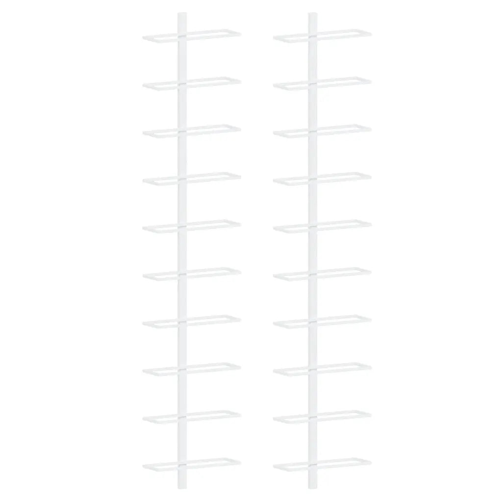 Væghængte vinreoler til 7 flasker 10 stk. metal
