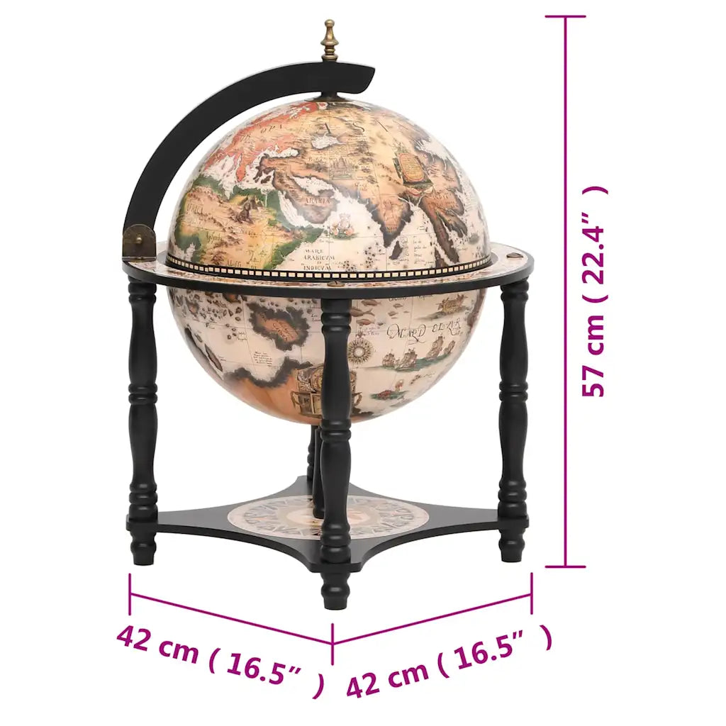 Globus-bar massivt eukalyptustræ