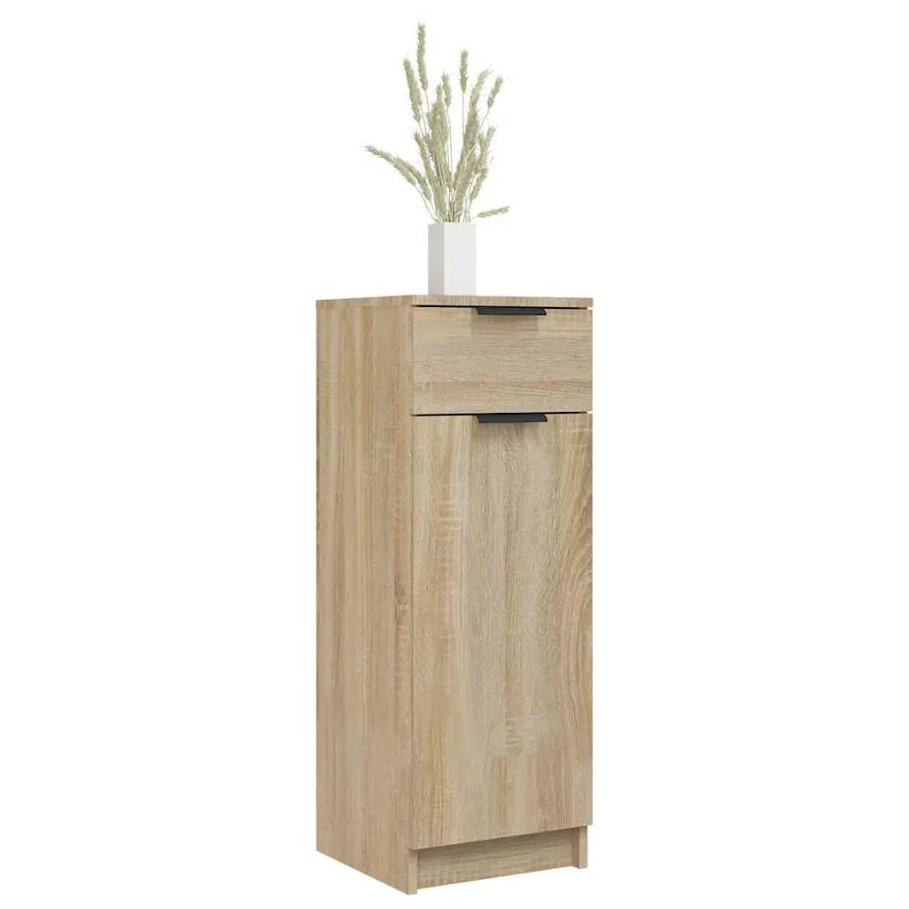 Badeværelsesskab 32x33,5x90 cm konstrueret træ sonoma-eg