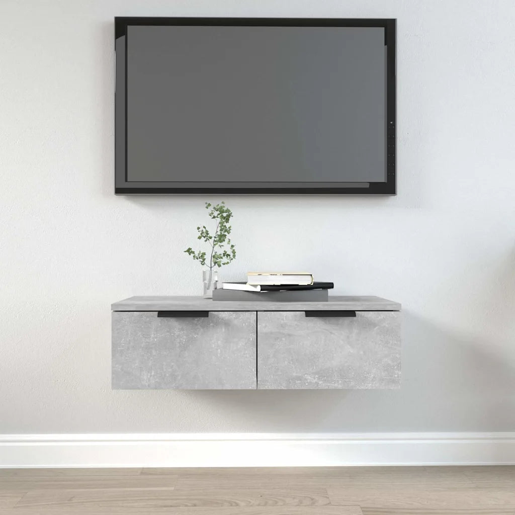 Vægskab 68x30x20 cm konstrueret træ røget egetræsfarve