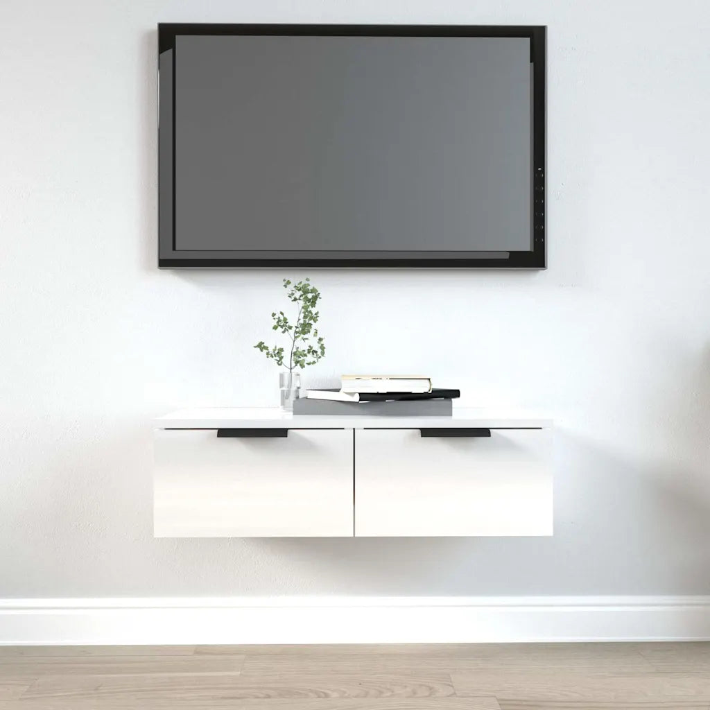 Vægskab 68x30x20 cm konstrueret træ røget egetræsfarve