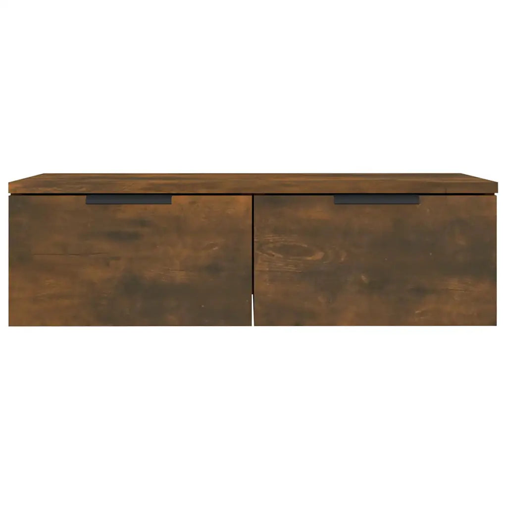 Vægskab 68x30x20 cm konstrueret træ røget egetræsfarve