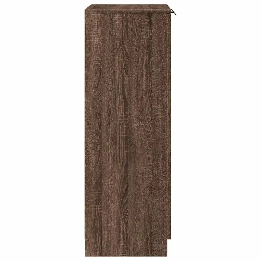 Skoskab 59x35x100 cm konstrueret træ  egetræsfarve