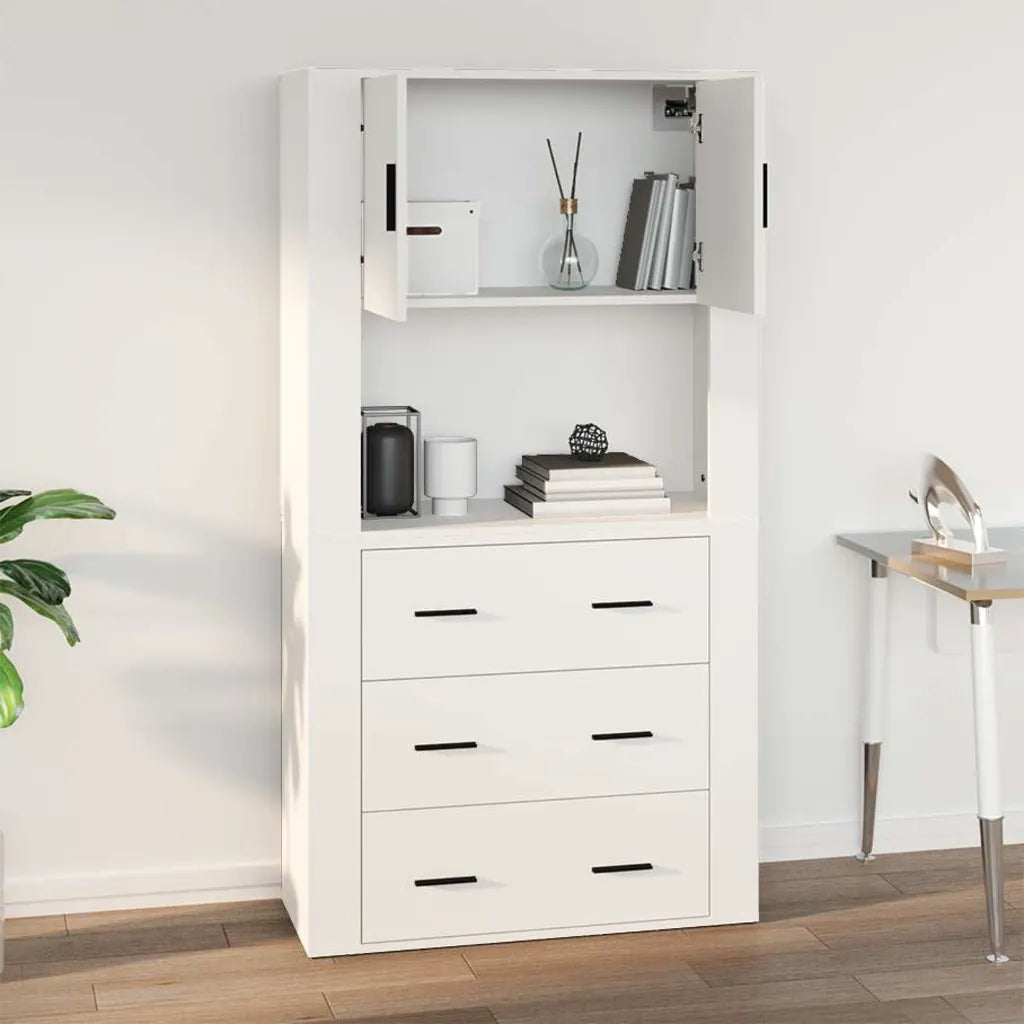 Vægskab 80x33x80 cm konstrueret træ sonoma-eg