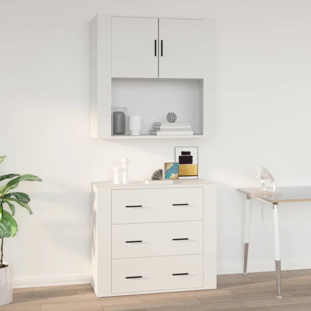 Vægskab 80x33x80 cm konstrueret træ sonoma-eg