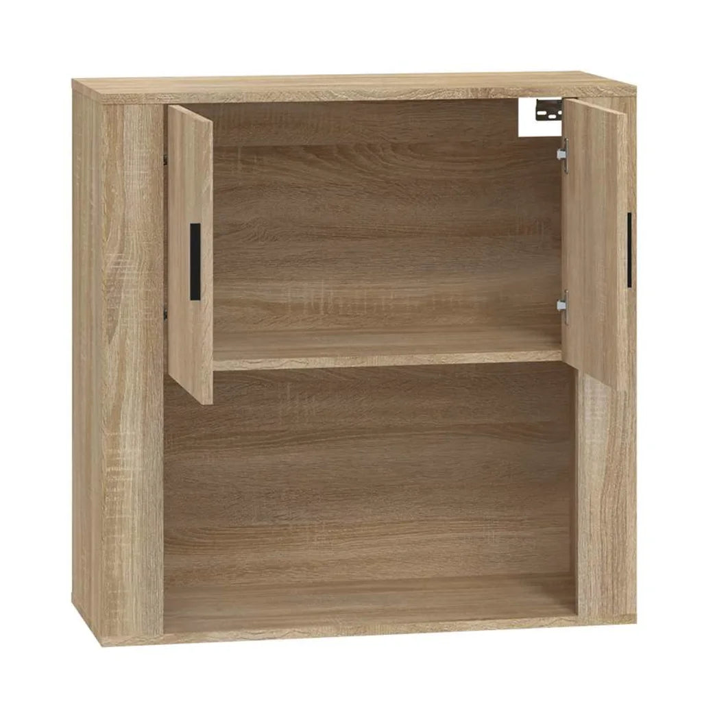 Vægskab 80x33x80 cm konstrueret træ sonoma-eg